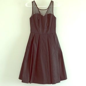 Retro black dress with pleats